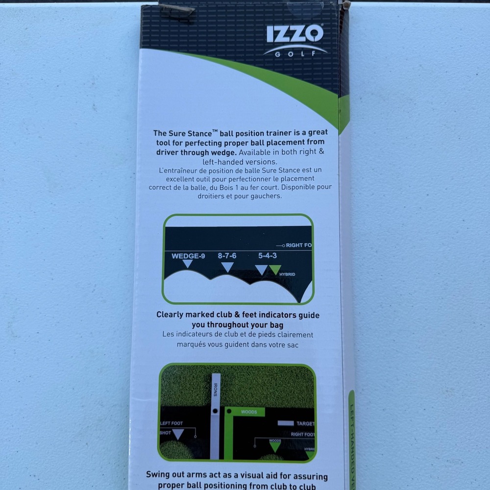 Izzo Golf Sure Stance Ball Position Trainer Left Handed Version A93670 NEW - Picture 2 of 7